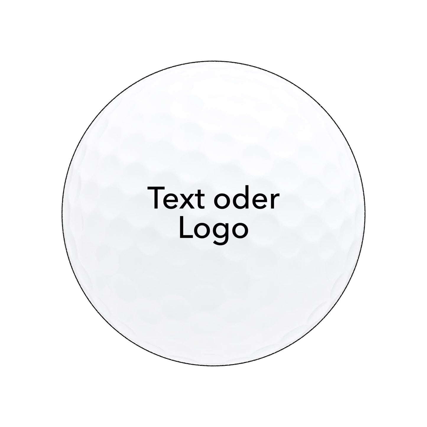 Personalisierbare Golfbälle mit Text Logo