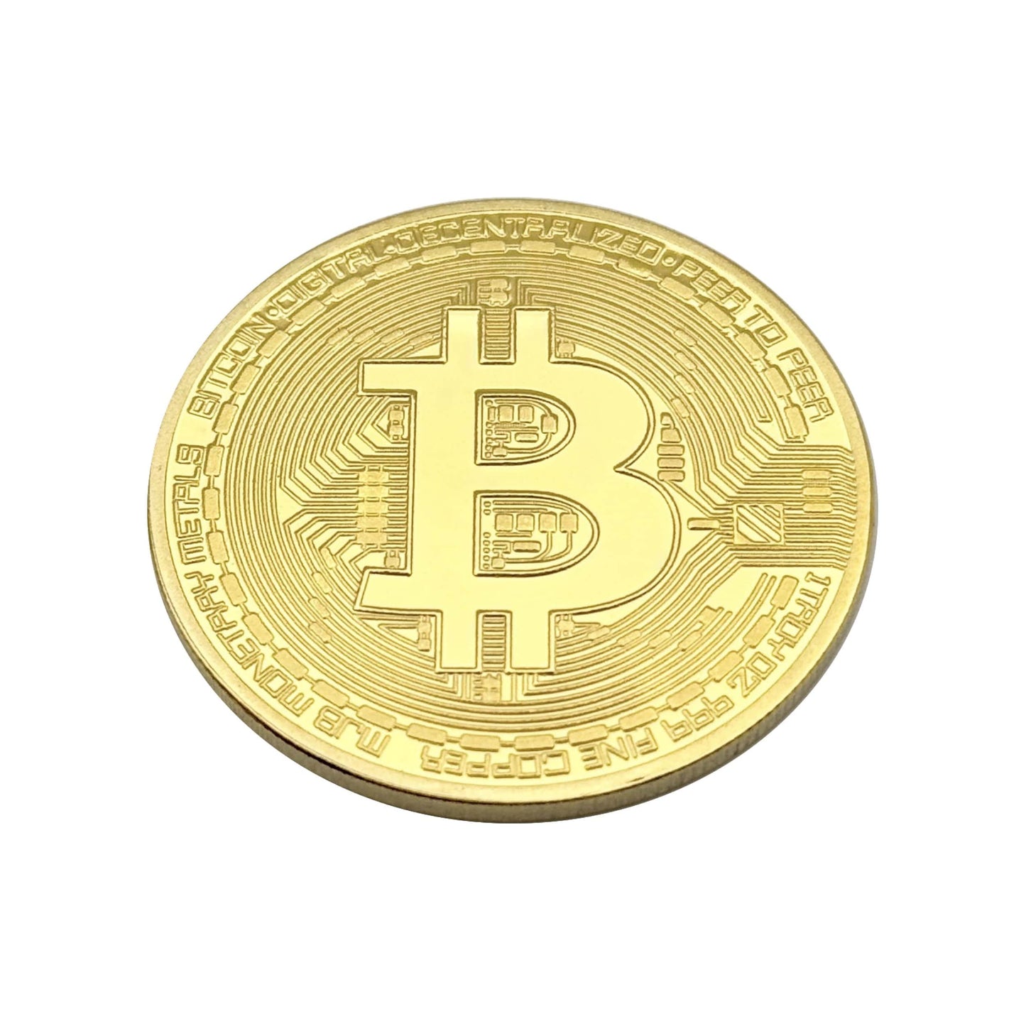 Bitcoin Golfballmarker Münze Krypto Front
