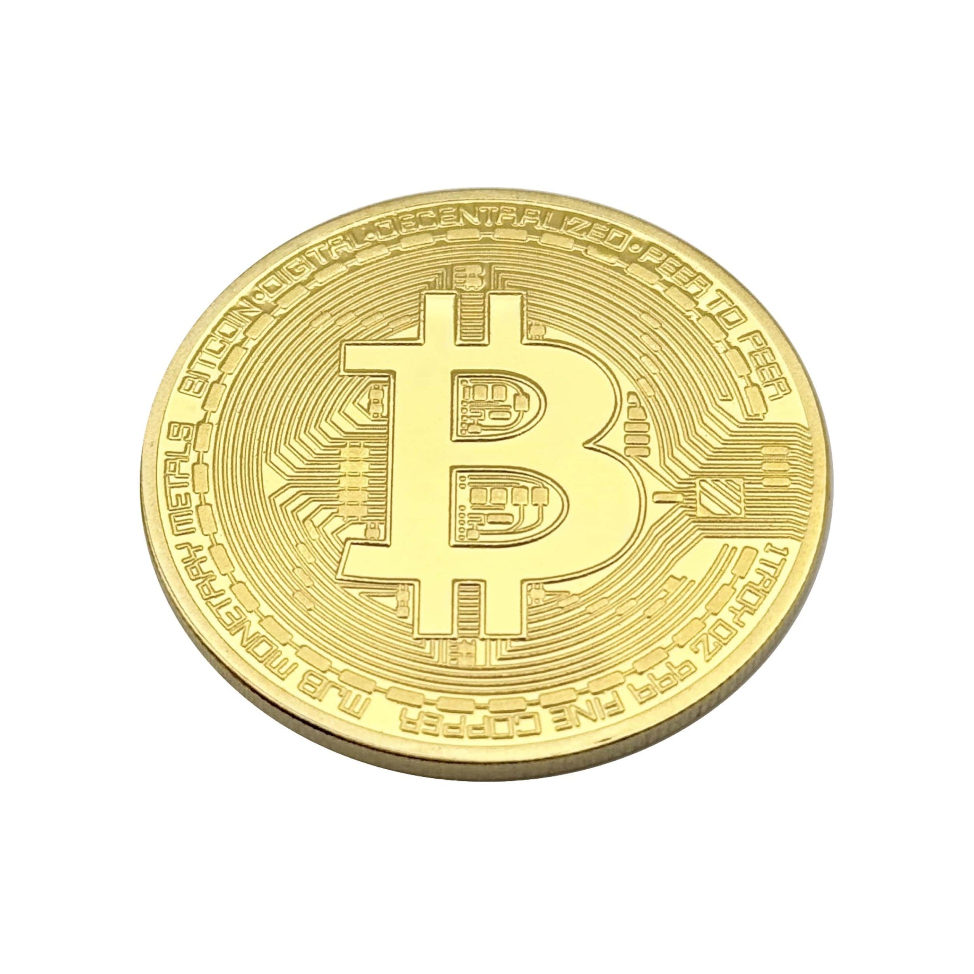 Bitcoin Golfballmarker Münze Krypto Front