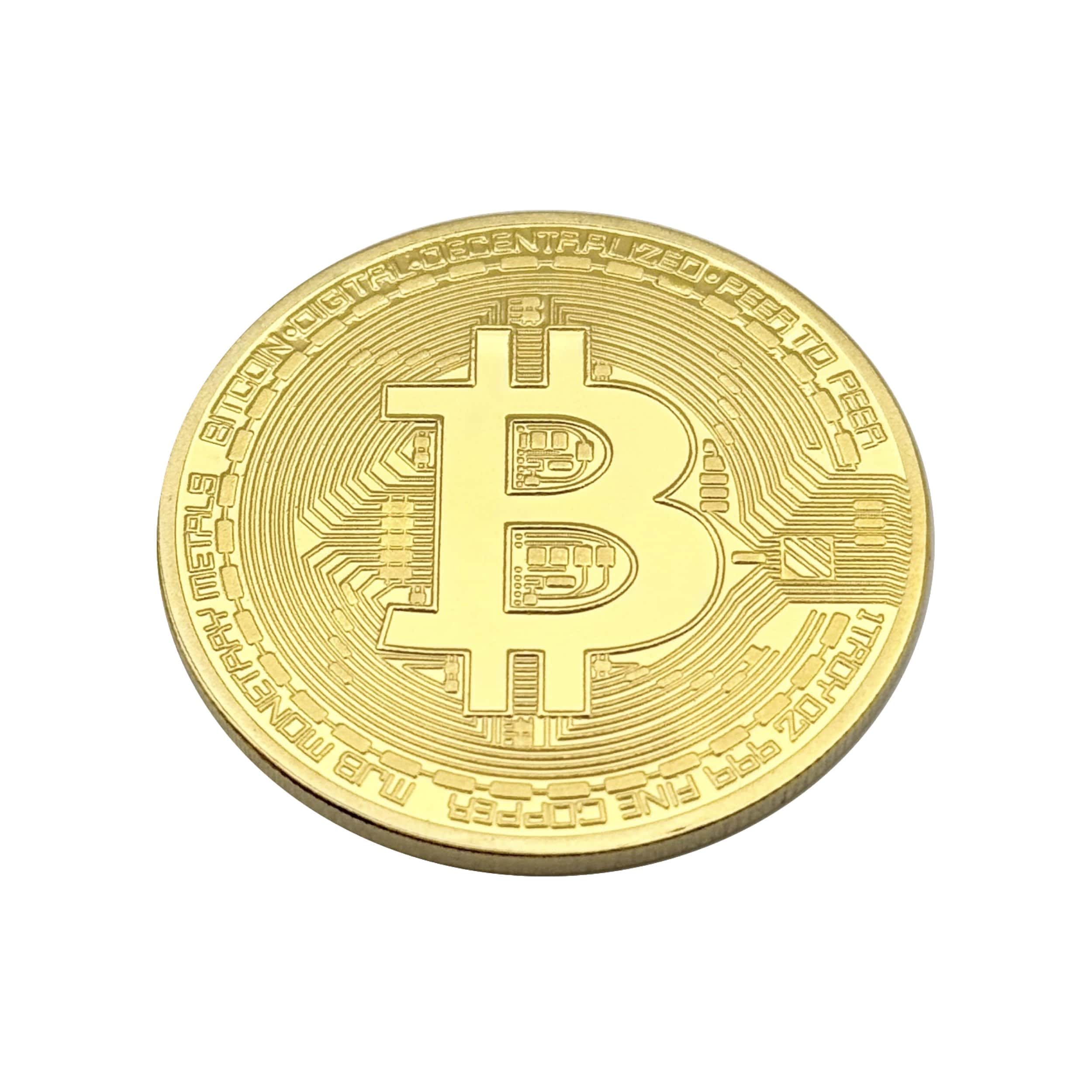 Bitcoin Golfballmarker Münze Krypto Front