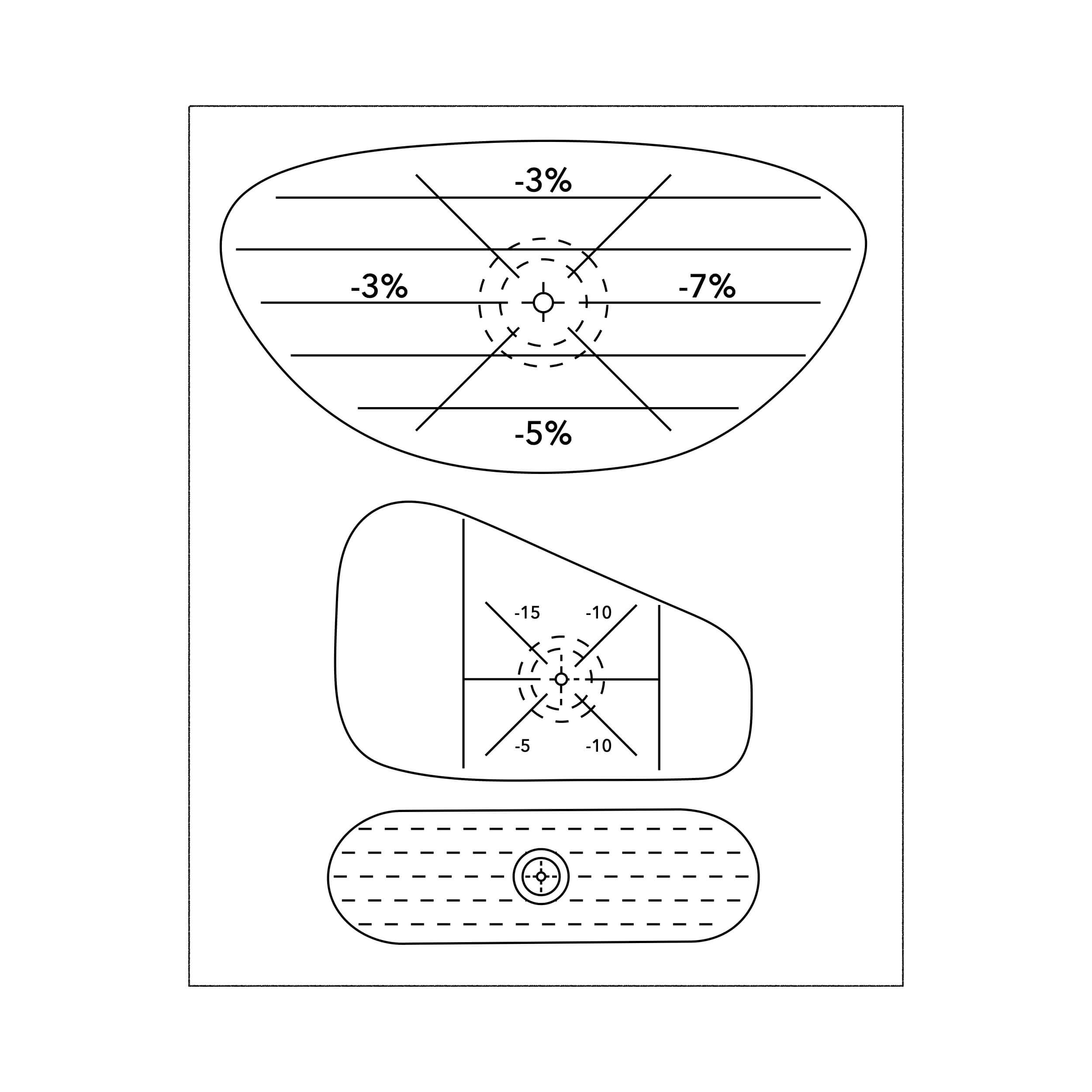 Golf Impact Aufkleber 3-er Set