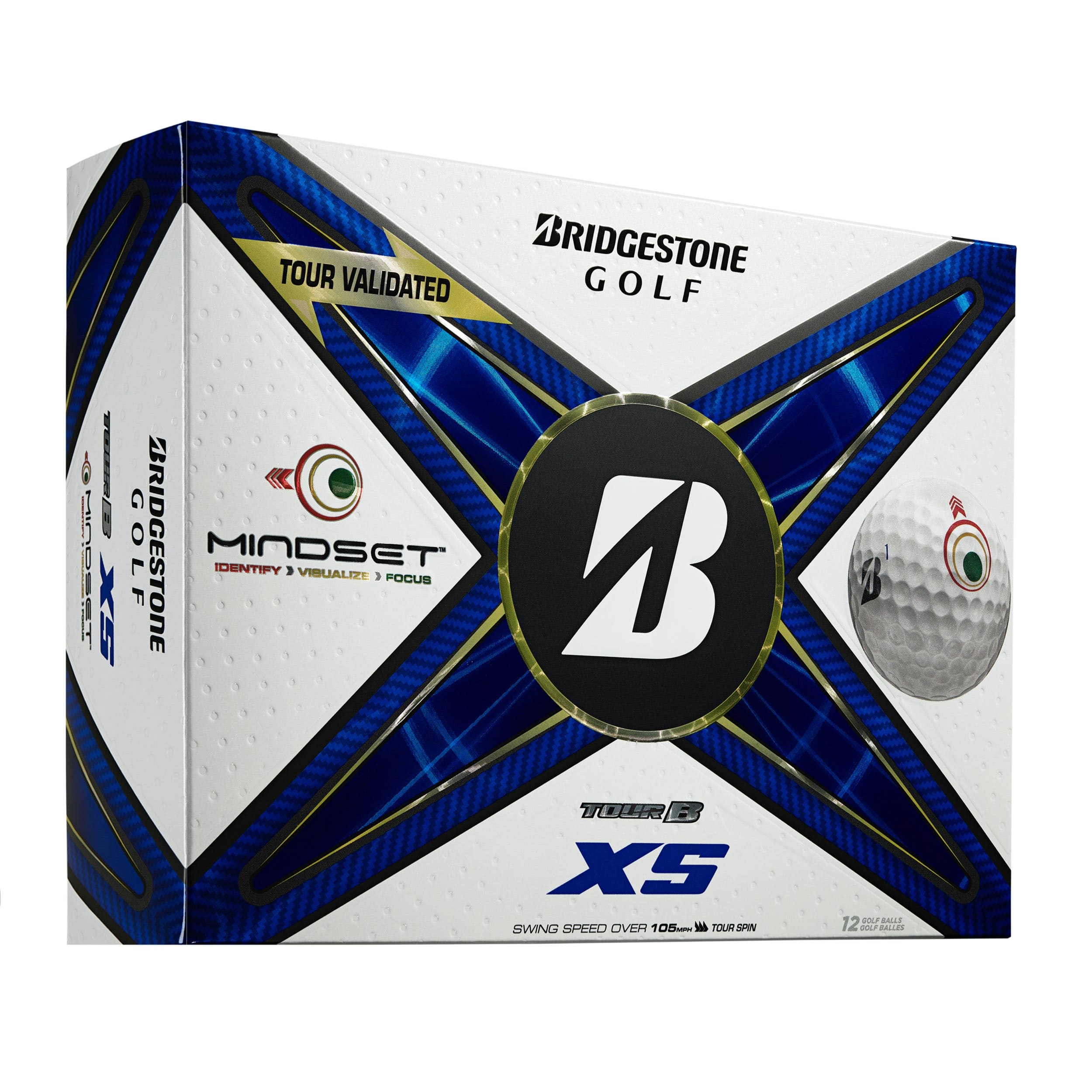 Bridgestone Tour B XS MindSet Golfbälle 2024 Weiß