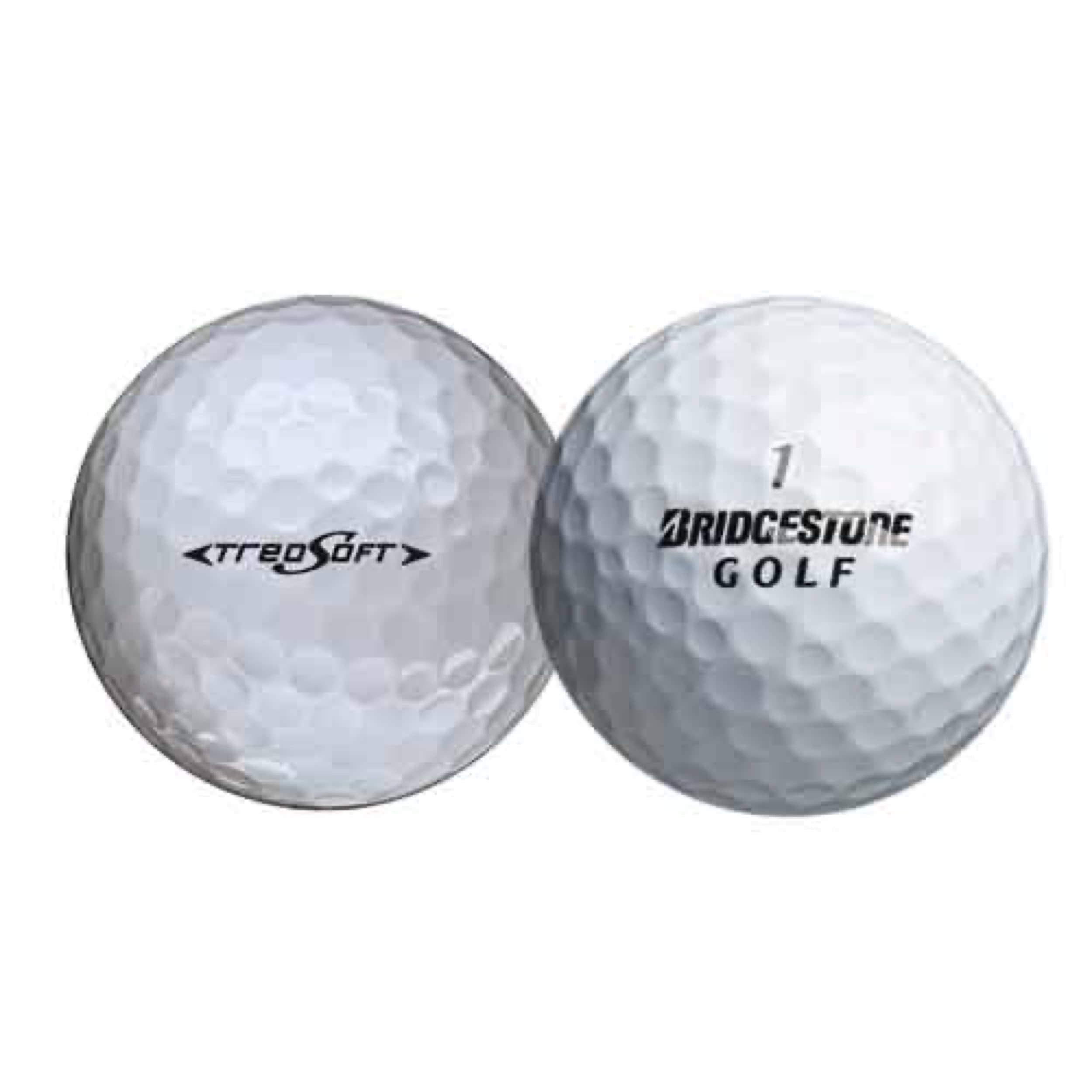 Bridgestone Treosoft Golfbälle Weiß Front Side
