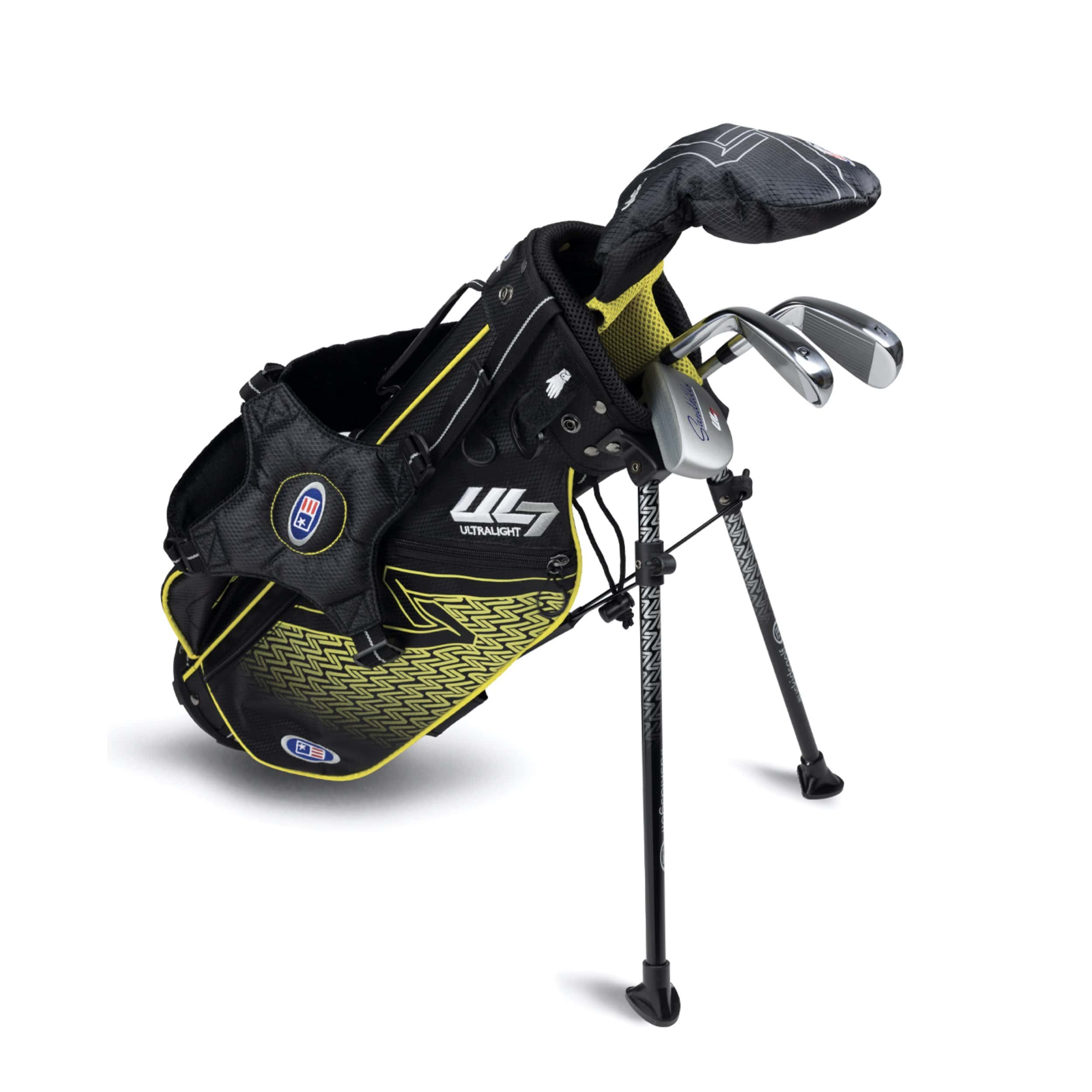 US Kids Golf Ultralight 42 Stand Bag 4 Schläger Set UL42 Gelb