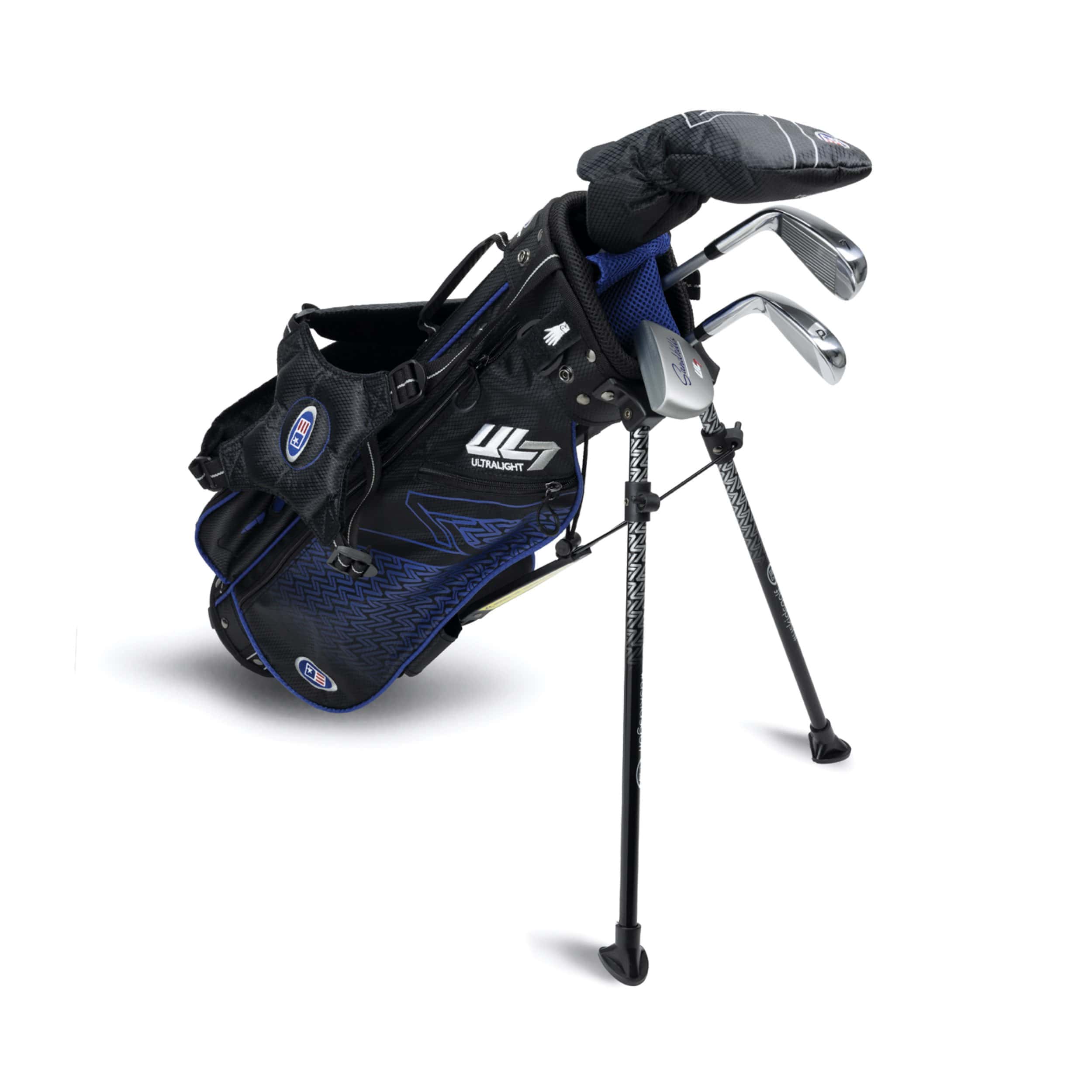 US Kids Golf Ultralight 45 Stand Bag 4 Schläger Set UL45 Blau
