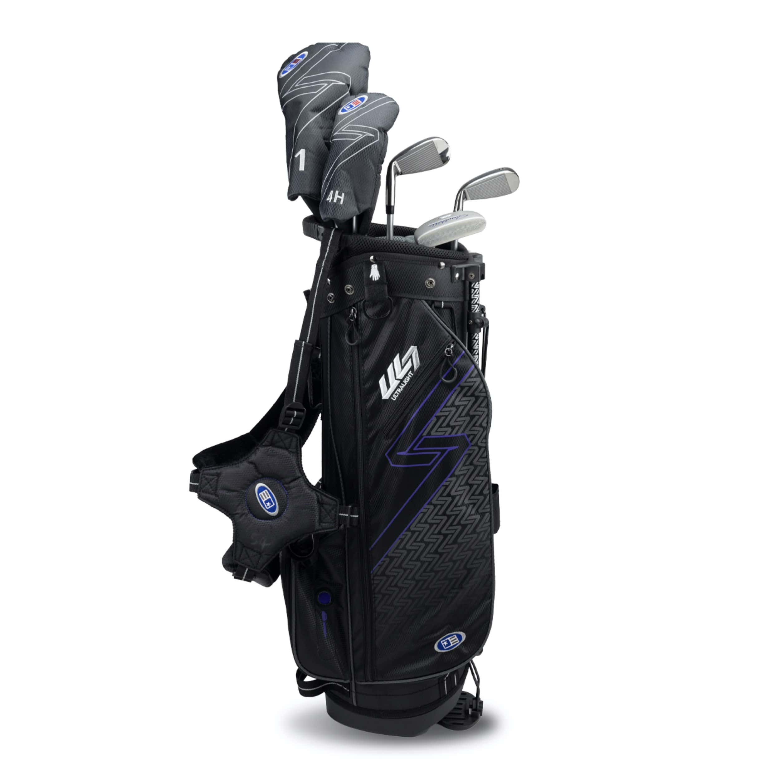US Kids Golf Ultralight 54 Stand Bag 5 Schläger Set UL54 Lila