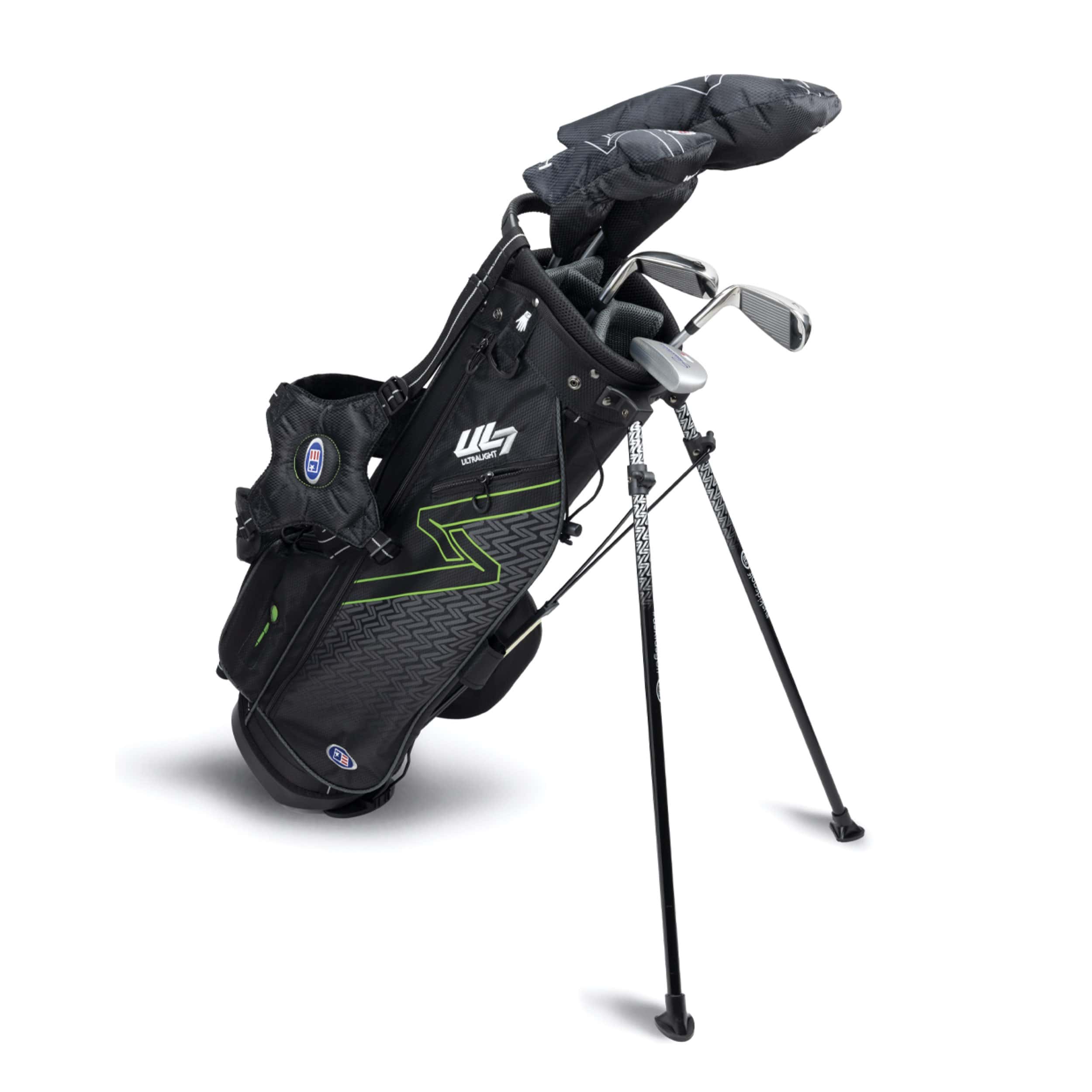 US Kids Golf Ultralight 57 Stand Bag 5 Schläger Set UL57 Grün