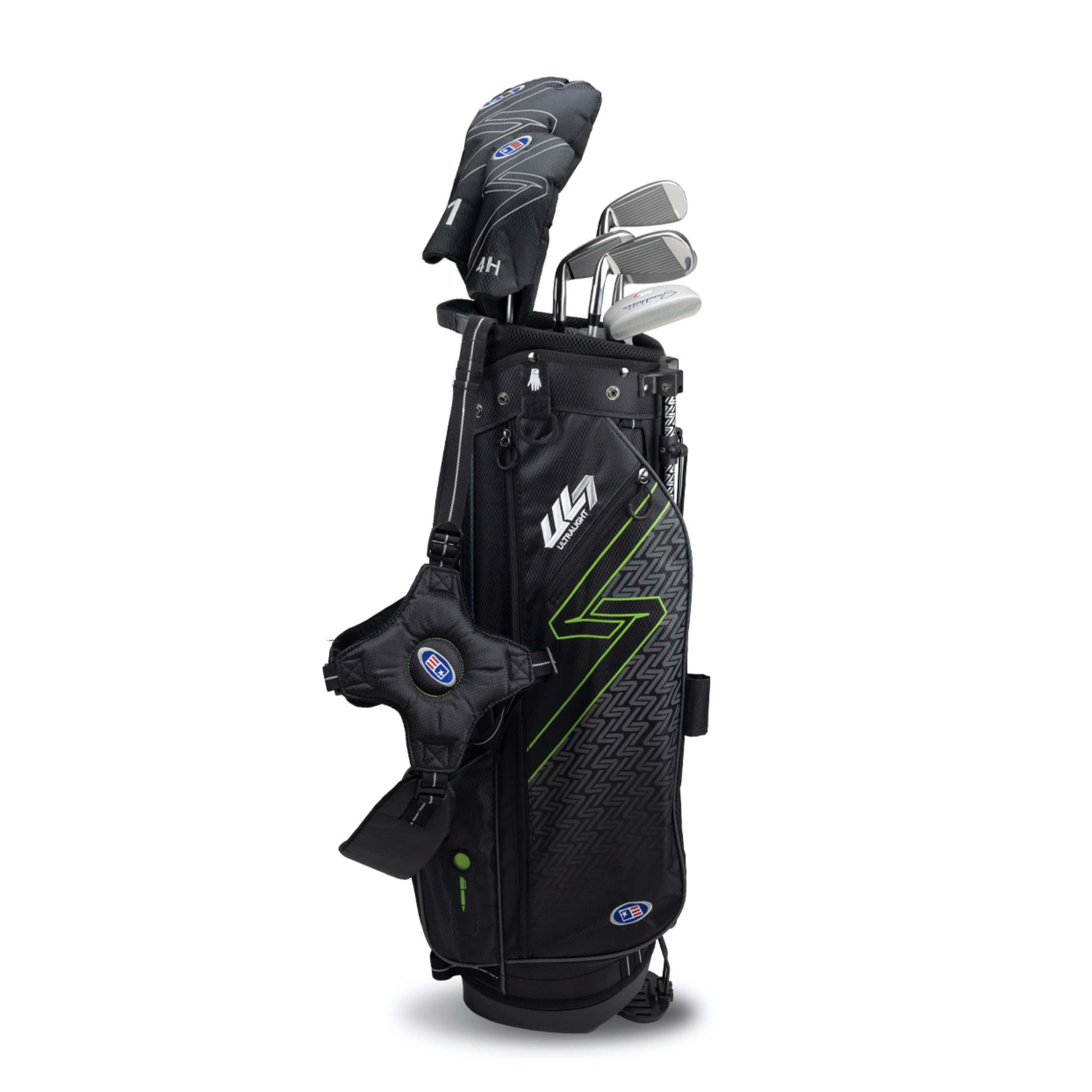 US Kids Golf Ultralight 57 Stand Bag 7 Schläger Set UL57 Grün
