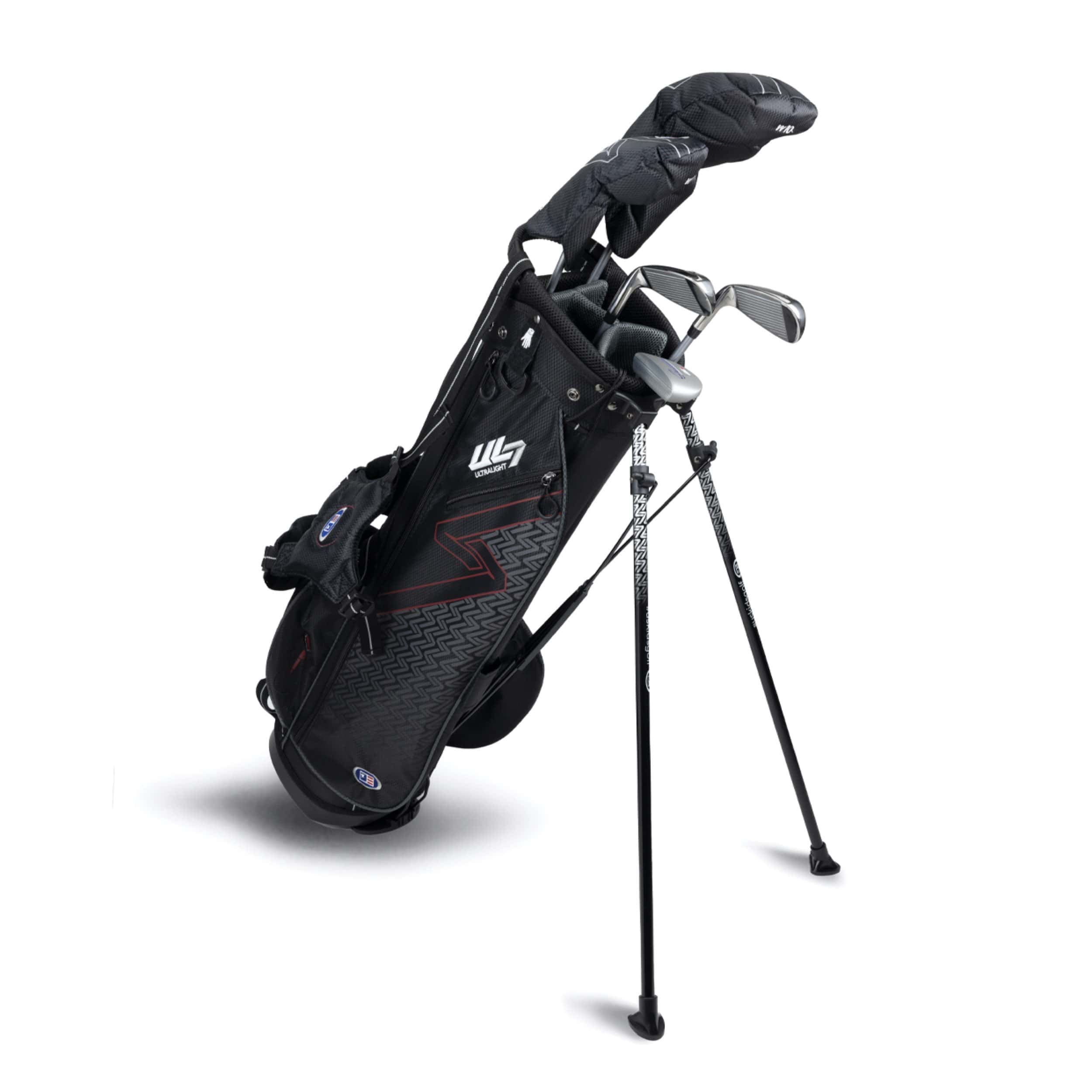 US Kids Golf Ultralight 60 Stand Bag 5 Schläger Set UL60 Rot