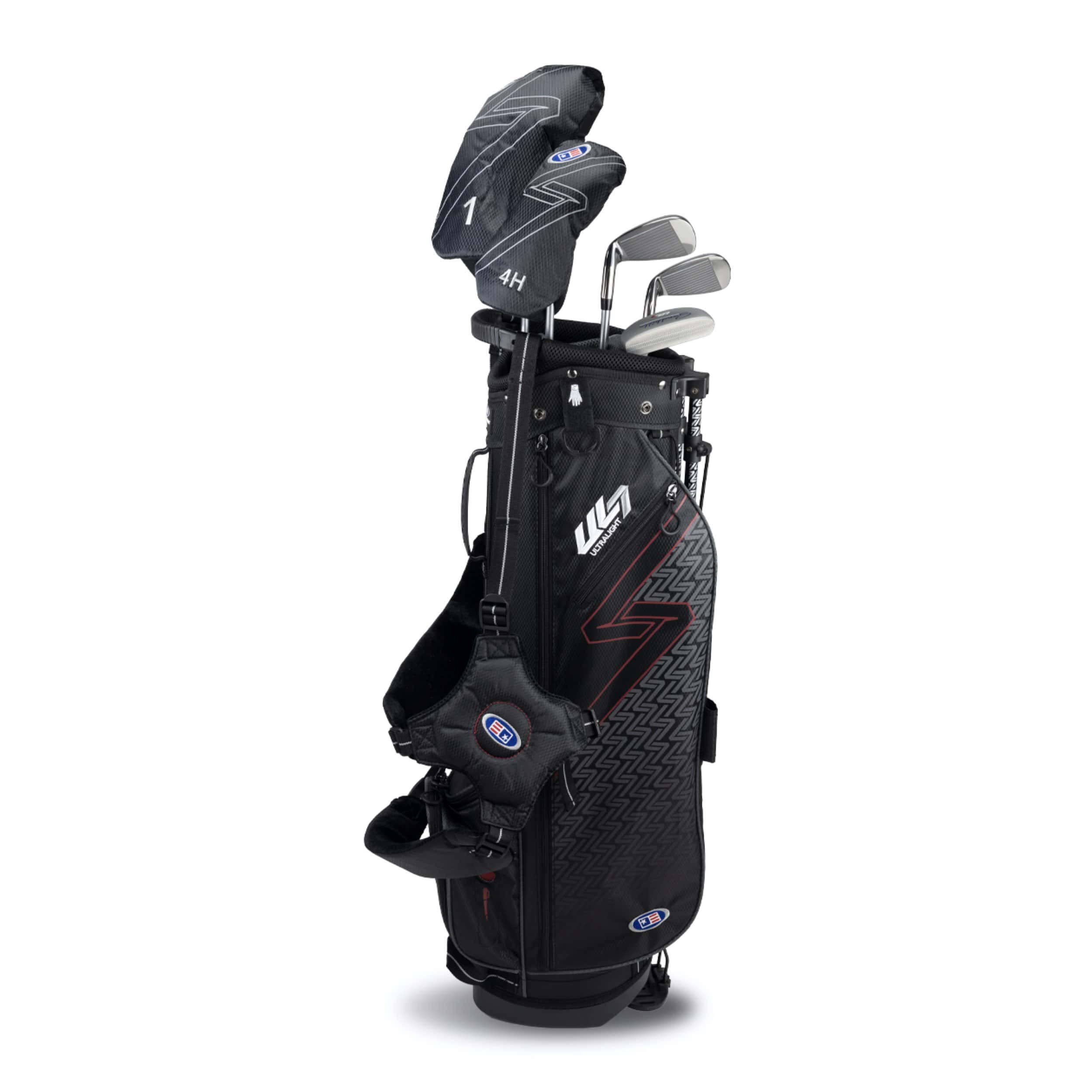 US Kids Golf Ultralight 60 Stand Bag 5 Schläger Set UL60 Rot