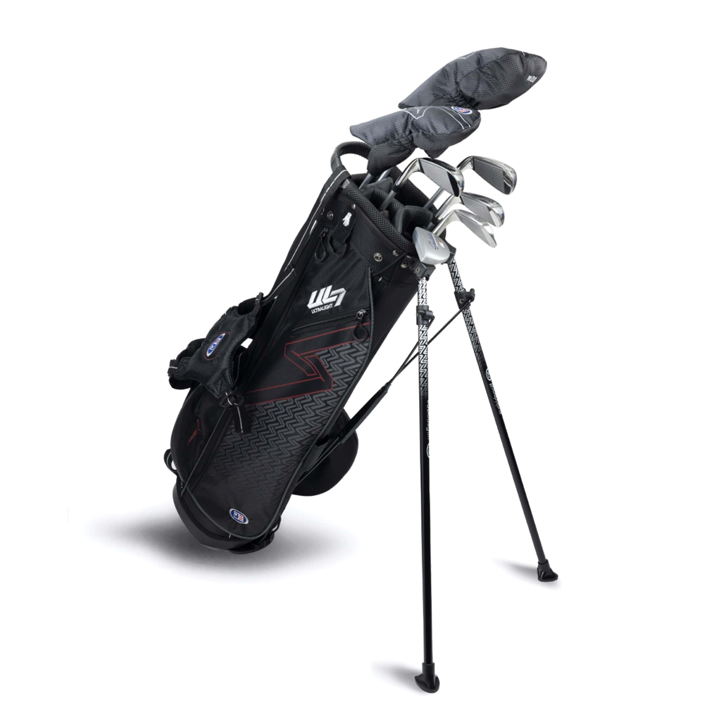US Kids Golf Ultralight 60 Stand Bag 7 Schläger Set UL60 Rot