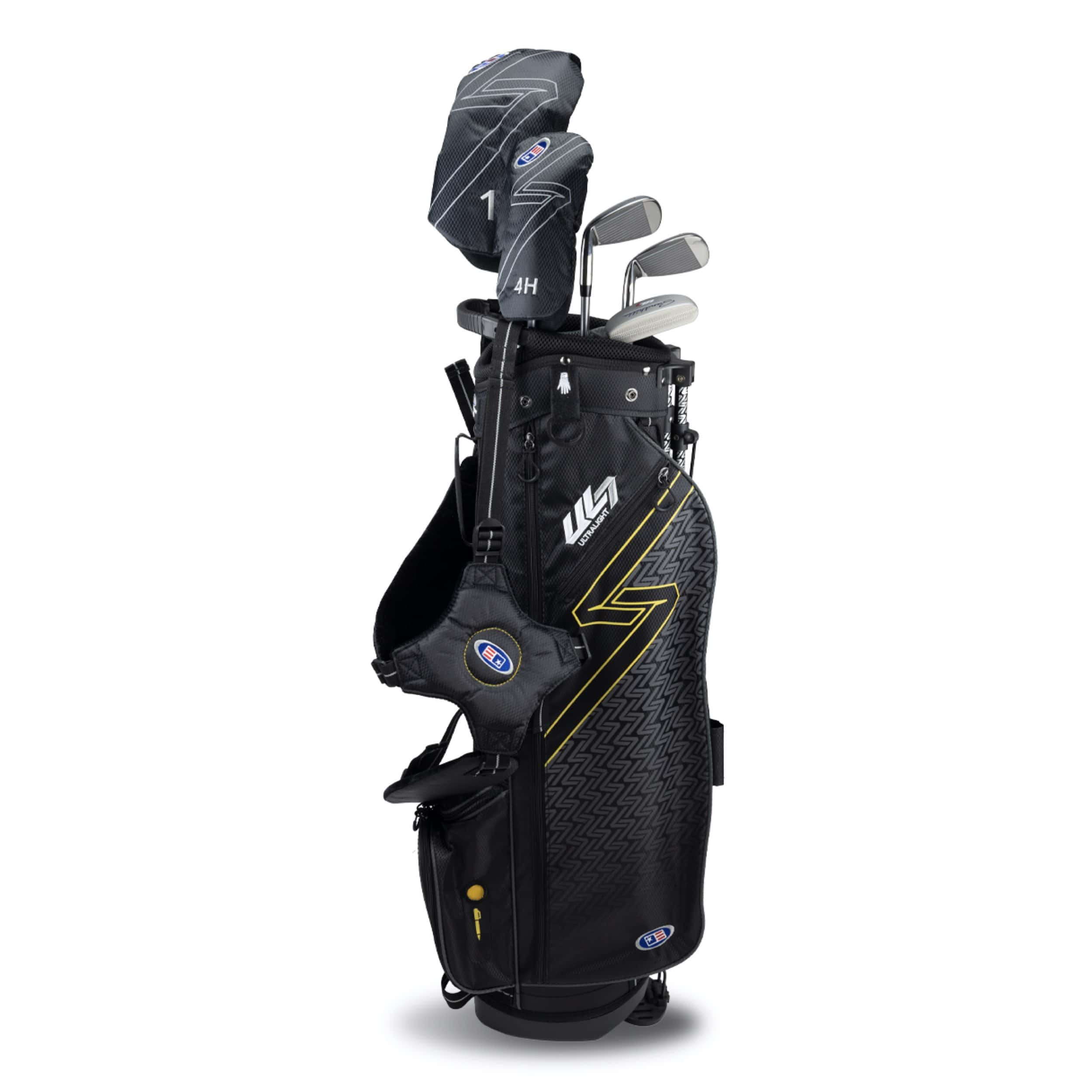 US Kids Golf Ultralight 63 Stand Bag 5 Schläger Set UL63 Gold