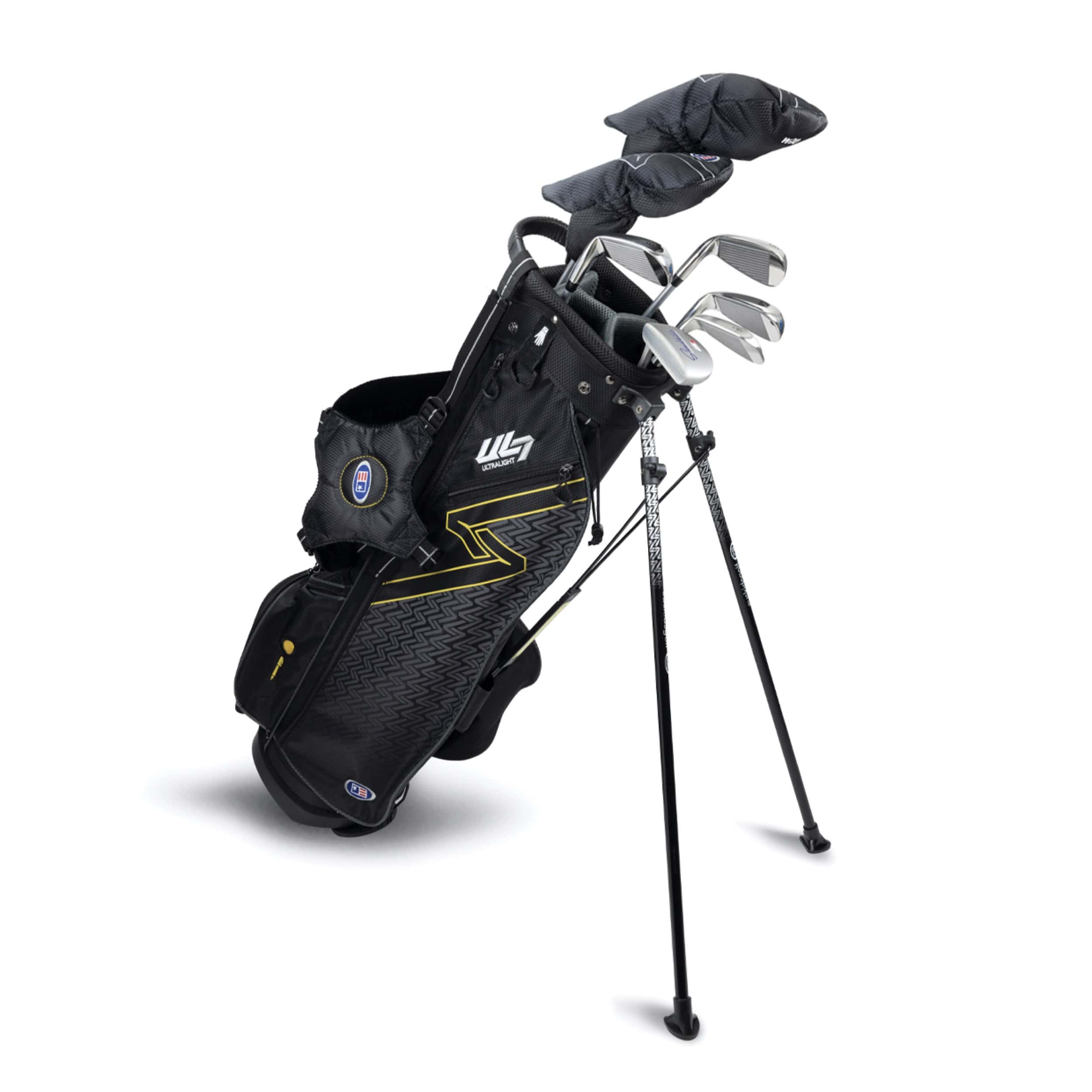 US Kids Golf Ultralight 63 Stand Bag 7 Schläger Set UL63 Gold