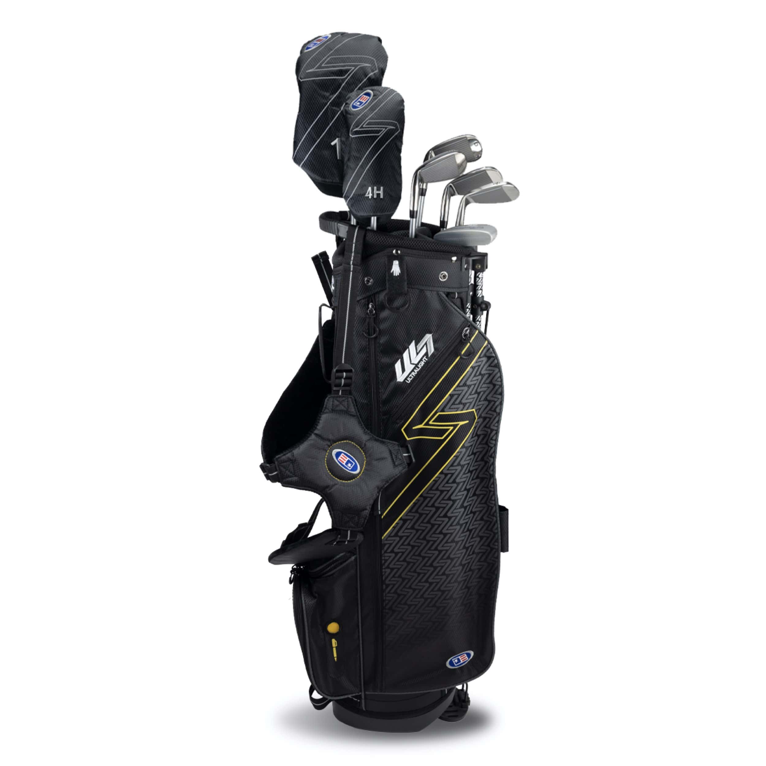 US Kids Golf Ultralight 63 Stand Bag 7 Schläger Set UL63 Gold